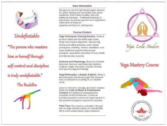 Yoga Lola Upcoming Classes and Teacher Training