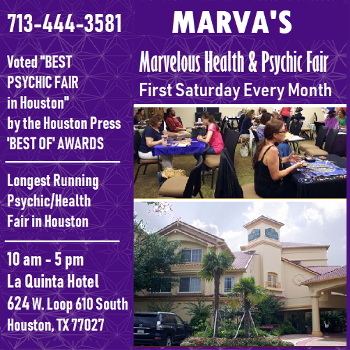 Marva's Psychic Fair. First Saturday Every month