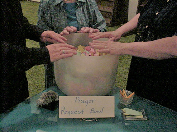 The Prayer and Healing Bowl at Carmel Temple. Click to read more.