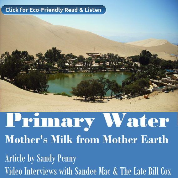 Primary Water, Mother's Milk from Mother Earth. Sandy Penny. Sandee Mac. Bill Cox
