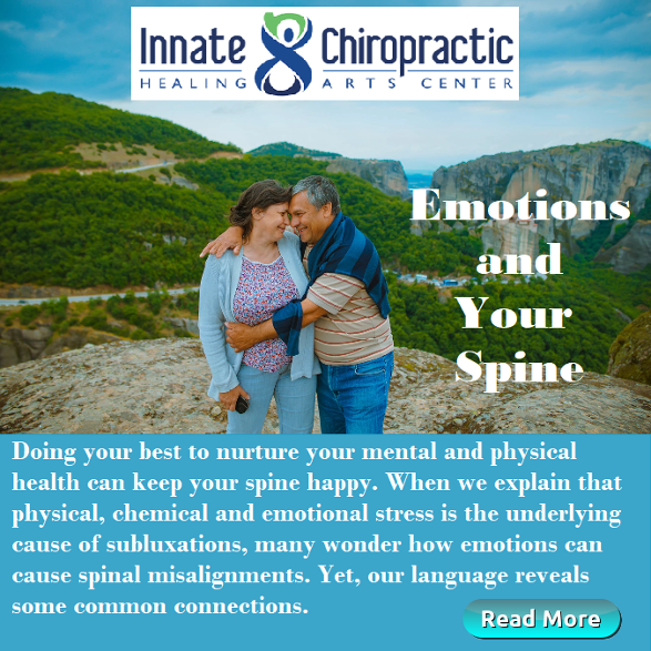 Emotions and Your Spine, Innate Chiropractic, Dr. Jackie St.Cyr. April