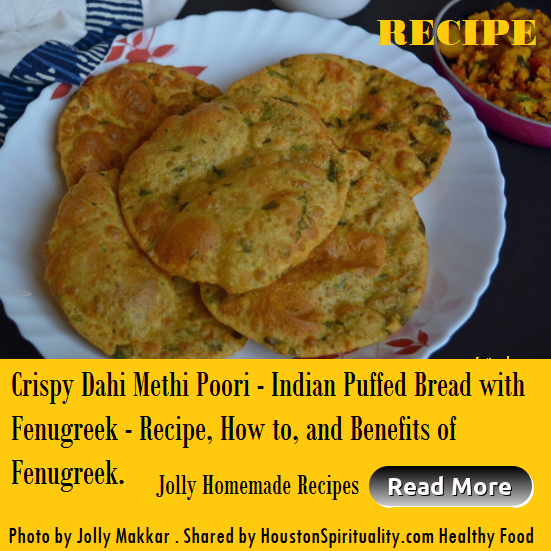 Crispy Dahi Methi Poori - Inian Bread with Fenugreek - Jolly Homemade Recipes