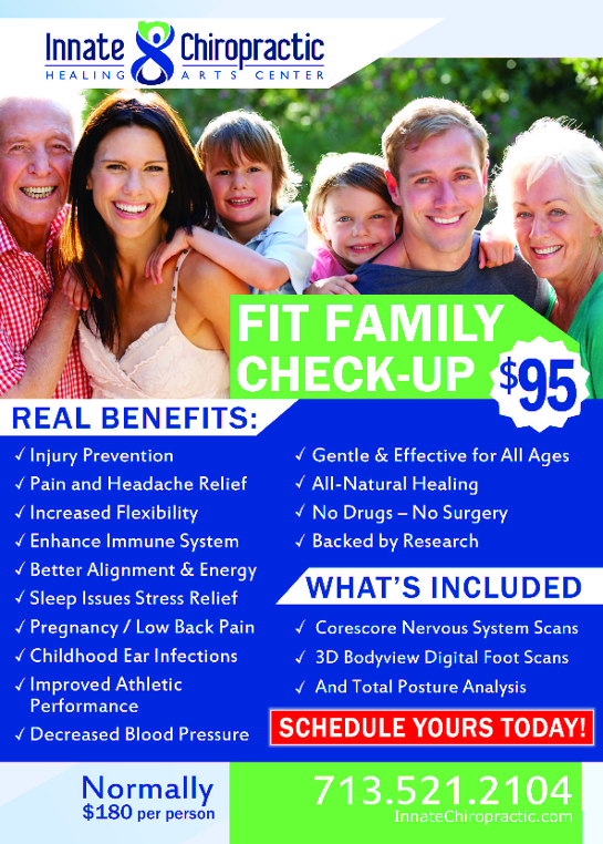 Innate Chiropractic Fit Family Check-up benefits