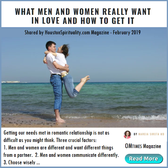 What Men and Women Really Want in Love and How to Get It. OM Times Mag